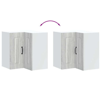 Harmaa keittiön seinäkulmakaappi kalmar Tacue (suunniteltu puu)