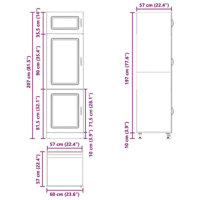 Musta keittiökaappi kalmar Tacue (puinen)