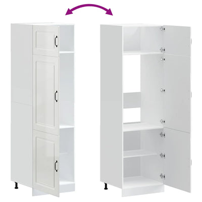 Valkoinen keittiökaappi kalmar Tacue (korkeakiiltoinen, puinen)