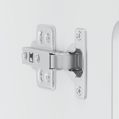 Valkoinen keittiön seinäkaappi lasiovella Tacue (kalmar)