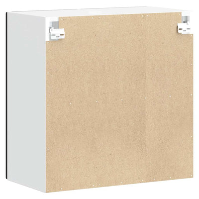 Musta keittiön seinäkaappi lasiovella kalmar Tacue (puinen)