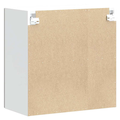 Valkoinen keittiön seinäkaappi lasiovella Tacue (kalmar kiiltävä)