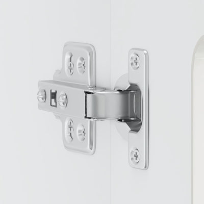 Valkoinen keittiön seinäkaappi lasiovella Tacue (kalmar kiiltävä)