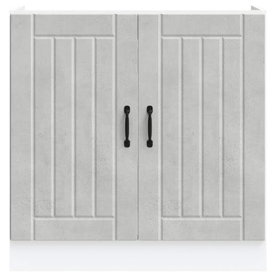 Betoniharmaa altaan pohjakaappi lucca Armie (puinen)