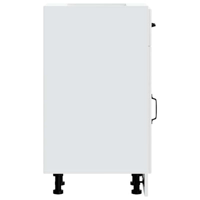 Valkoinen keittiön pohjakaappi lucca Armie (korkeakiiltoinen)