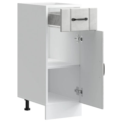 Betoniharmaa keittiön pohjakaappi lucca Armie (suunniteltu puu)