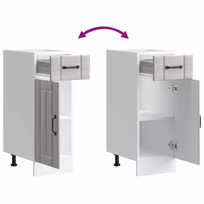 Harmaa keittiön pohjakaappi lucca Armie (sonoma suunniteltu puu)