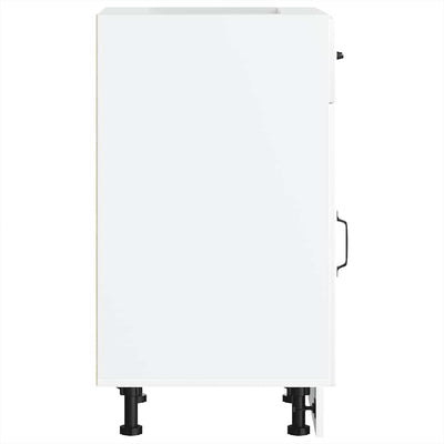 Valkoinen keittiön pohjakaappi lucca Armie (suunniteltu puu)