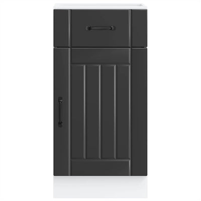 Musta keittiön pohjakaappi lucca Armie (suunniteltu puu)