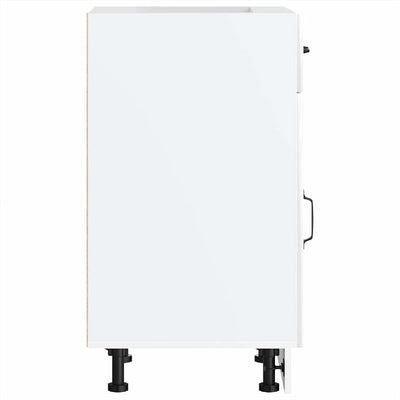 Valkoinen keittiön pohjakaappi lucca Armie (korkeakiiltoinen)