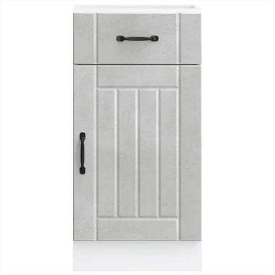 Betoniharmaa keittiön pohjakaappi lucca Armie (suunniteltu puu)