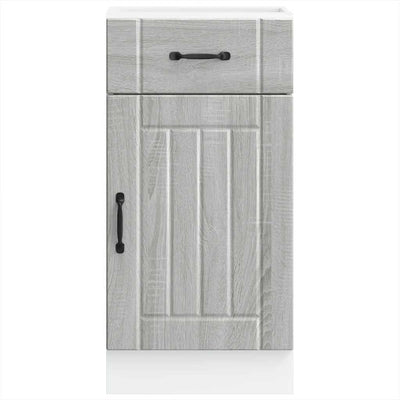 Harmaa keittiön pohjakaappi lucca Armie (sonoma suunniteltu puu)