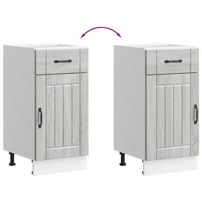 Harmaa keittiön pohjakaappi lucca Armie (sonoma suunniteltu puu)