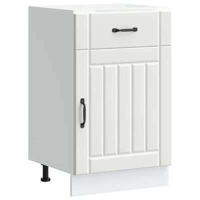 Valkoinen keittiön pohjakaappi lucca Armie (suunniteltu puu)