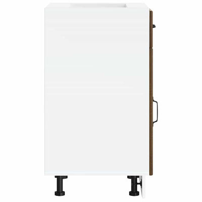 Ruskea tammi keittiön pohjakaappi lucca Armie (suunniteltu puu)