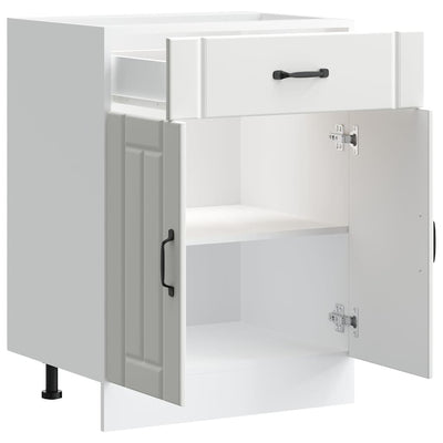 Valkoinen keittiön pohjakaappi lucca Armie (suunniteltu puu)