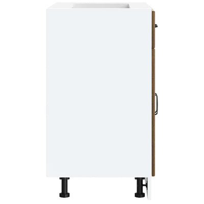 Ruskea tammi keittiön pohjakaappi lucca Armie (suunniteltu puu)