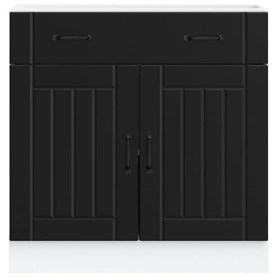 Musta keittiön pohjakaappi lucca Armie (suunniteltu puu)