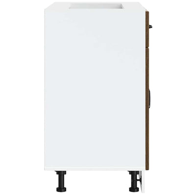 Ruskea tammi keittiön pohjakaappi lucca Armie (suunniteltu puu)