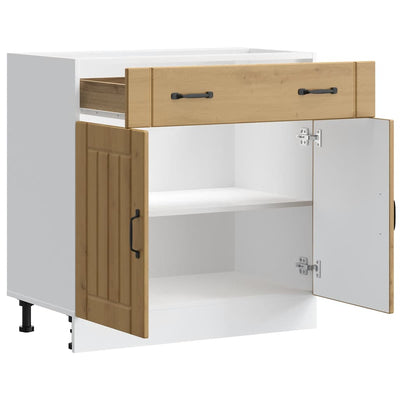 Käsityöläinen tammi keittiön pohjakaappi lucca suunniteltu puu Armie