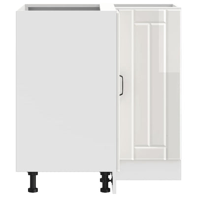 Valkoinen keittiön kulmakaappi lucca Armie (korkeakiilto, puinen)