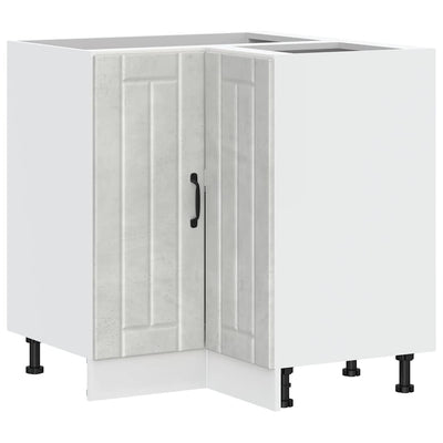 Betoninharmaa keittiön kulmakaappi lucca Armie (puinen)