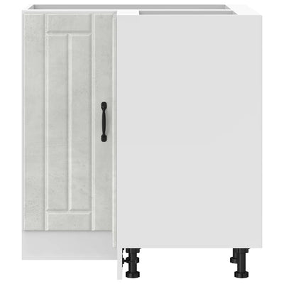 Betoninharmaa keittiön kulmakaappi lucca Armie (puinen)