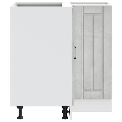 Betoninharmaa keittiön kulmakaappi lucca Armie (puinen)