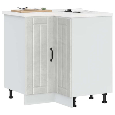 Betoninharmaa keittiön kulmakaappi lucca Armie (puinen)