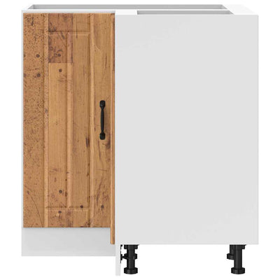 Vanha puu keittiön kulmakaappi lucca Armie (puinen)