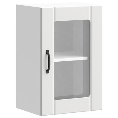 Valkoinen keittiön seinäkaappi lasiovella lucca Armie