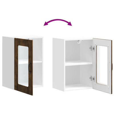 Savustammi keittiön seinäkaappi Armie (lasiovella lucca)