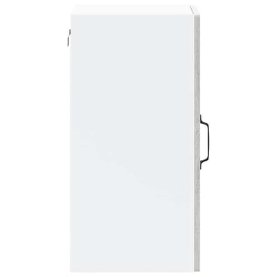 Harmaa keittiön seinäkaappi lasiovella lucca Armie (sonoma)