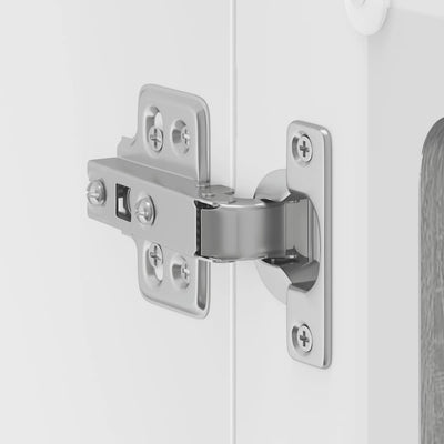 Harmaa keittiön seinäkaappi lasiovella lucca Armie (sonoma)