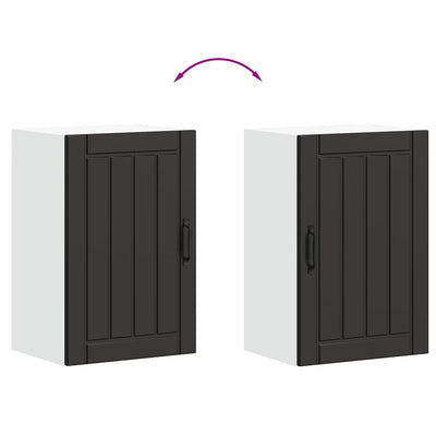 Musta keittiön seinäkaappi lucca Armie (puinen)