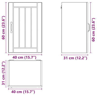 Valkoinen keittiön seinäkaappi lucca Armie (korkeakiilto, puinen)
