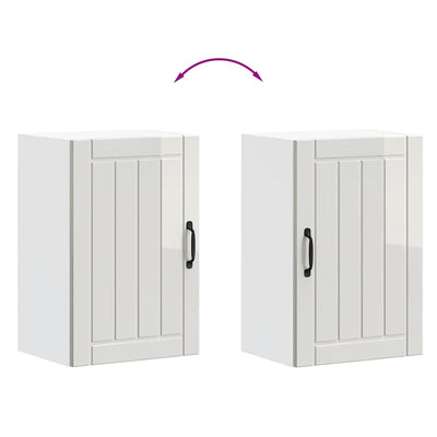 Valkoinen keittiön seinäkaappi lucca Armie (korkeakiilto, puinen)