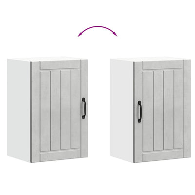 Betoninharmaa keittiön seinäkaappi lucca Armie (puinen)