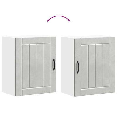 Betoninharmaa keittiön seinäkaappi lucca Armie (puinen)