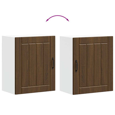 Ruskea keittiön seinäkaappi lucca Armie (tammi puinen)