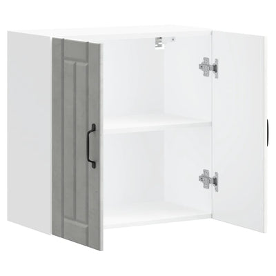 Betoninharmaa keittiön seinäkaappi lucca Armie (puinen)