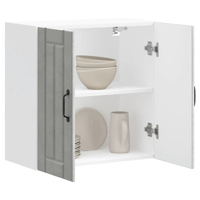 Betoninharmaa keittiön seinäkaappi lucca Armie (puinen)