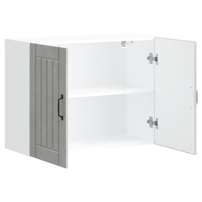 Betoninharmaa keittiön seinäkaappi lucca Armie (puinen)