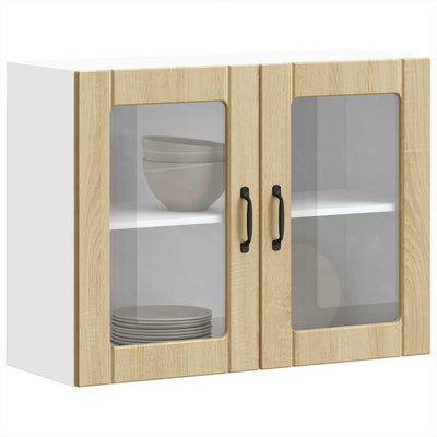 Sonoma tammi keittiön seinäkaappi Armie (lasiovella lucca)