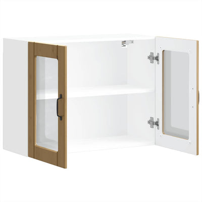 Tammi keittiön seinäkaappi Armie (lasiovella lucca käsityöläinen)