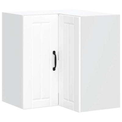 Valkoinen keittiön seinäkulmakaappi lucca Armie (suunniteltu puu)