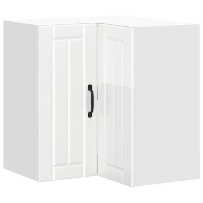 Valkoinen keittiön seinäkulmakaappi lucca Armie (korkeakiiltoinen)