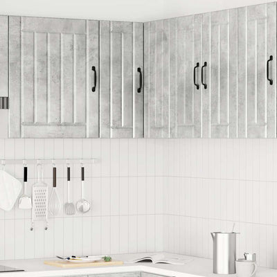 Harmaa keittiön seinäkulmakaappi lucca Armie (betoni, suunniteltu puu)