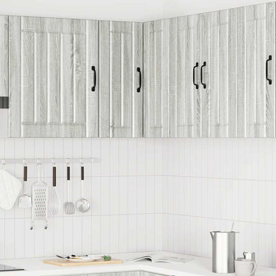 Keittiön seinäkulmakaappi Lucca harmaa sonoma suunniteltu puu