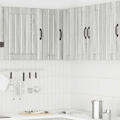 Harmaa keittiön seinäkulmakaappi lucca Armie (sonoma suunniteltu puu)